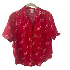 Victoria’s Secret Pink Love flannel shorts Pj set Women’s M